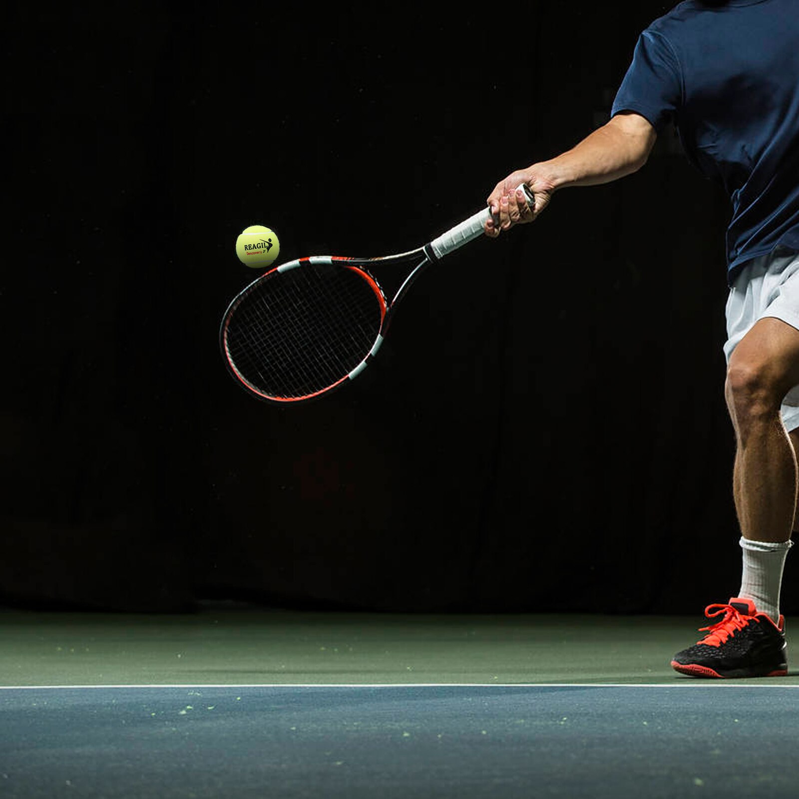 Regail 3 stk/pakning tennisballer innendørs utendørs tennis treningsballer elastisk gummi tennisball