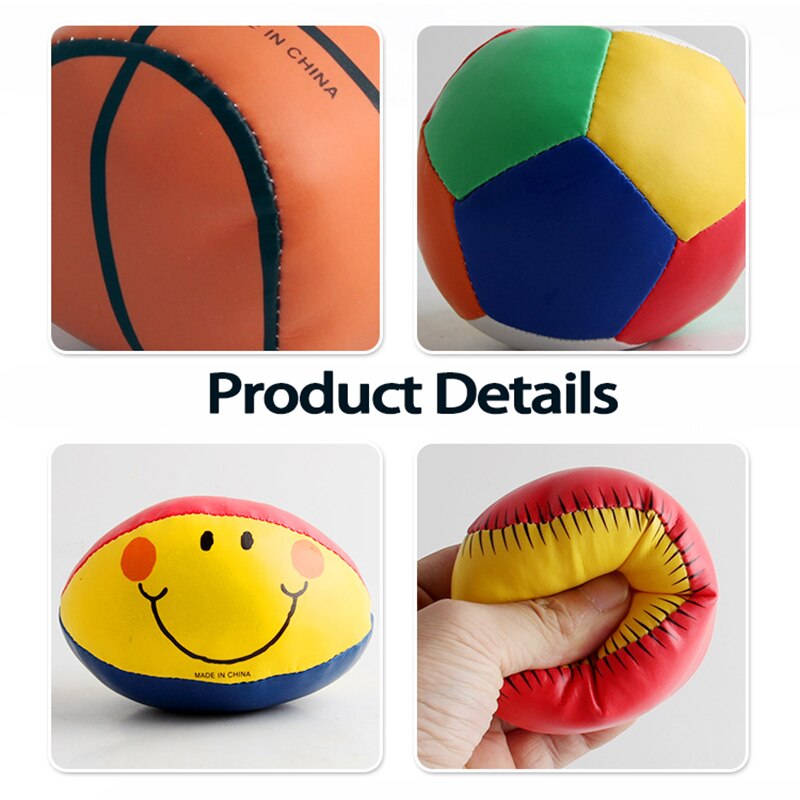 4pcs/set Baby Soft Stuffed Ball Toys Mini Basketball Soccer Baseball Football Suit Set Kids Hand Ball Training Exercise Tactile