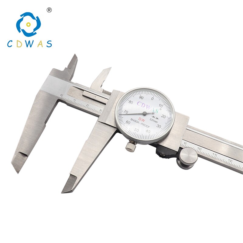 Dial Calipers 0-200 mm 0.01mm High Precision Industry Stainless Steel Vernier Caliper Shockproof Metric Measuring Tool
