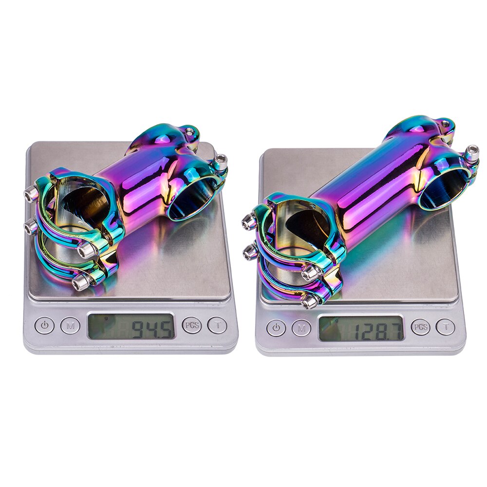 ZTTO Rainbow MTB Road Bike Oil Slick Stem 17 7 Degree 60 70 80 90mm High Strength Lightweight Fit 31.8mm Handlebar XC AM