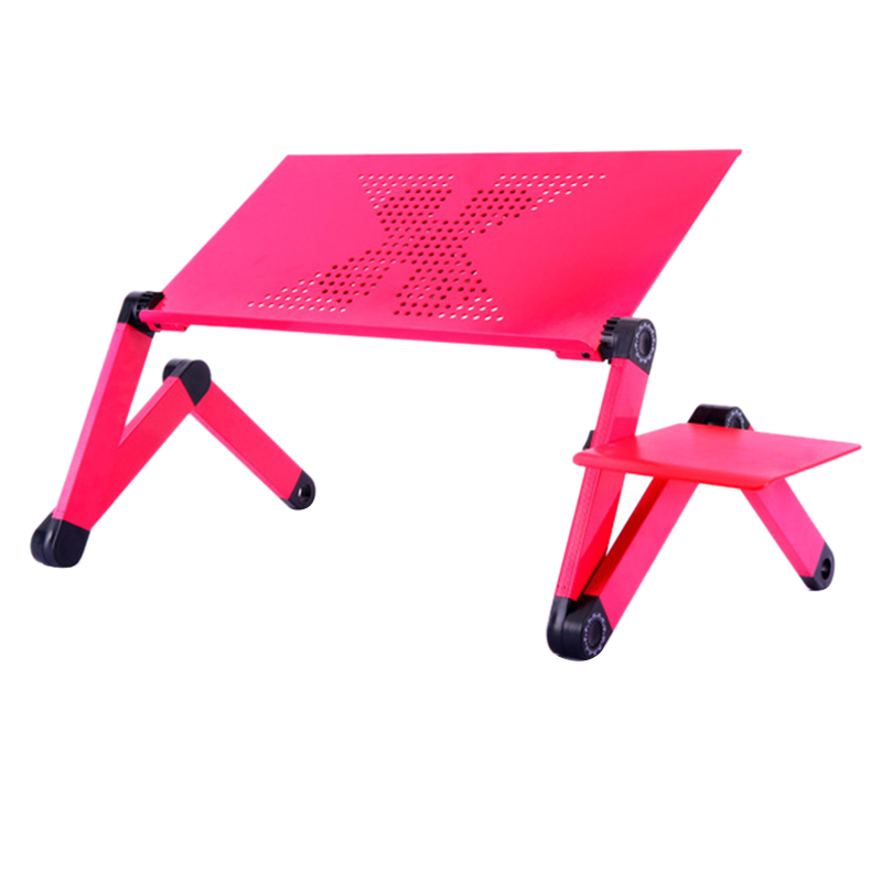 360 degrés en aluminium ajuster la hauteur ordinateur Portable ordinateur Portable Table de bureau + ventilateur de refroidissement + tapis de souris ergonomique Portable TV lit bureau d'ordinateur Portable: Default Title