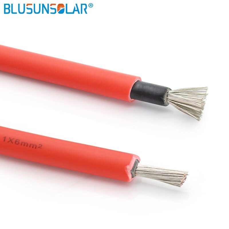2 pec/lot SolarCable PV Wire Extension with SOLAR Connector Solar PV Cable Copper Wire 6/4/2.5 mm2 10/12/14 AWG