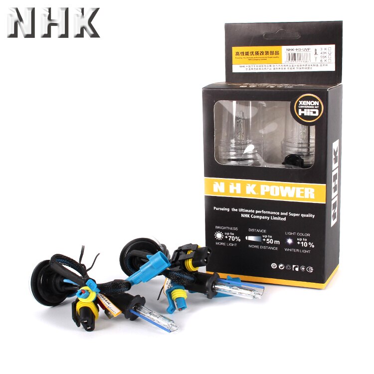 NHK H3 Xenon HID auto light retrofit bulb 3000K 4300K 5500K 6000K car accessories