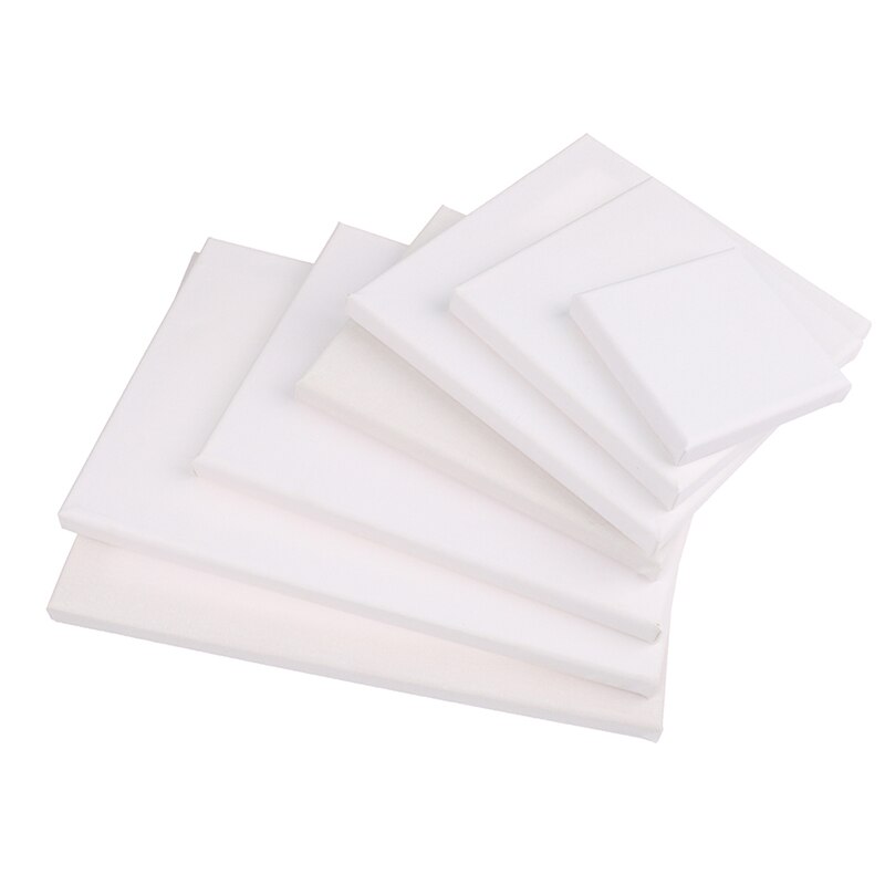 1Pc White Blank Square Artist Canvas For Canvas Oil Painting,Wooden Board Frame For Primed Oil Acrylic Paint