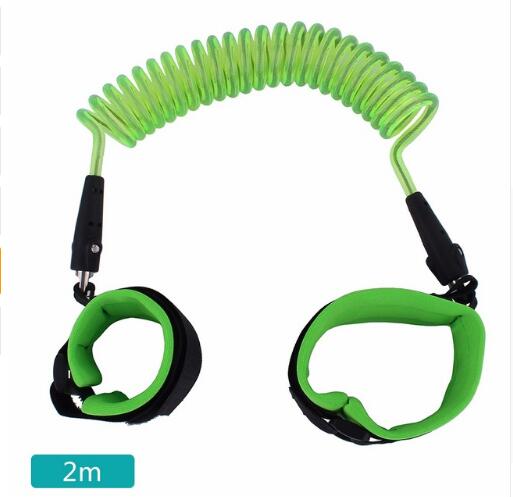 Kids Wrist Link Toddler Baby Kids Safety Harness Child Leash Anti Lost Wrist Link Traction Rope Anti Lost Bracelet: 2M green Rotary