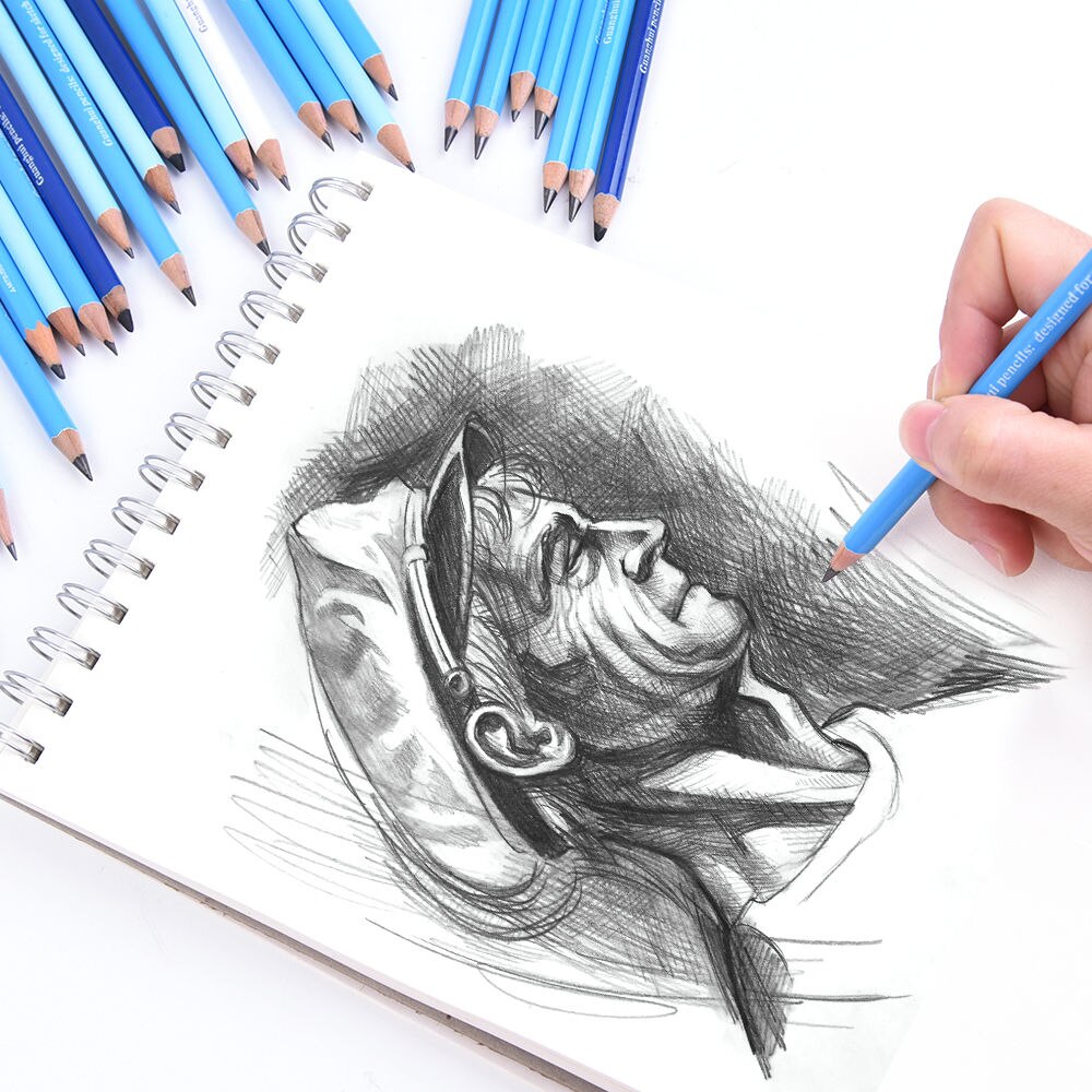 36Pcs Professionele Schets Potlood Set Professionele Schetsen Tekening Kit Hout Potlood Potlood Zakken Voor School Studenten Art Supplies