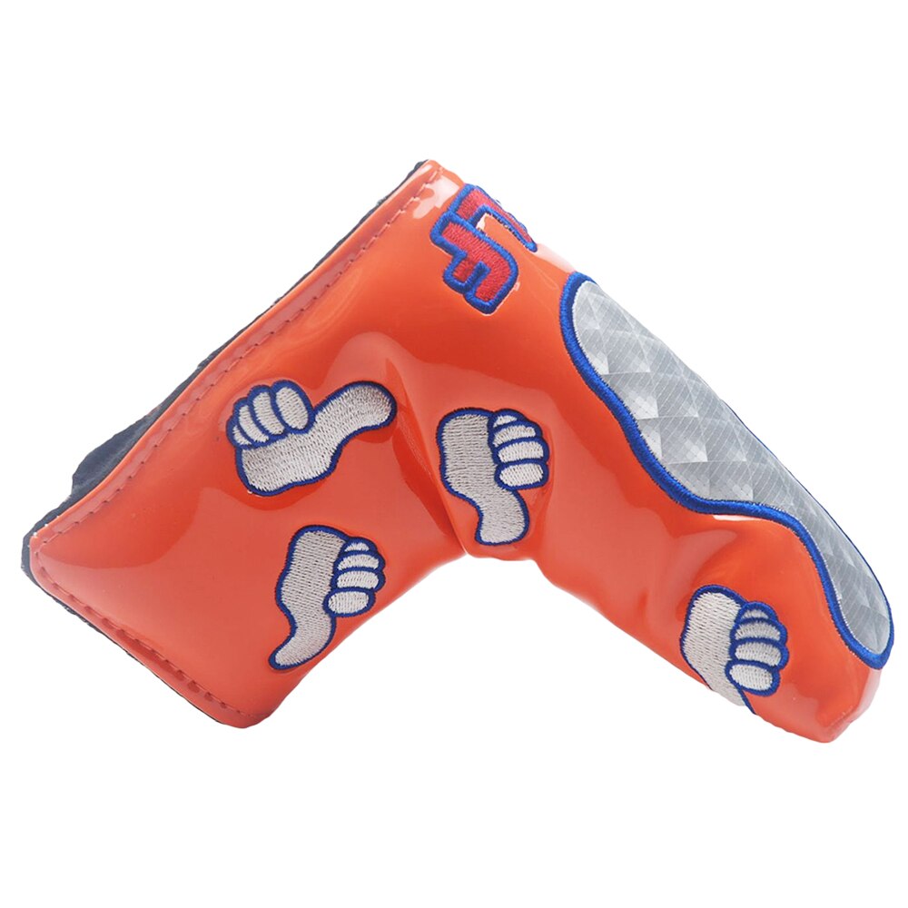 Golf Putter Blade Cover Duim Headcover Met Magnetische Sluiting Waterdicht 【 6 Color】: Orange