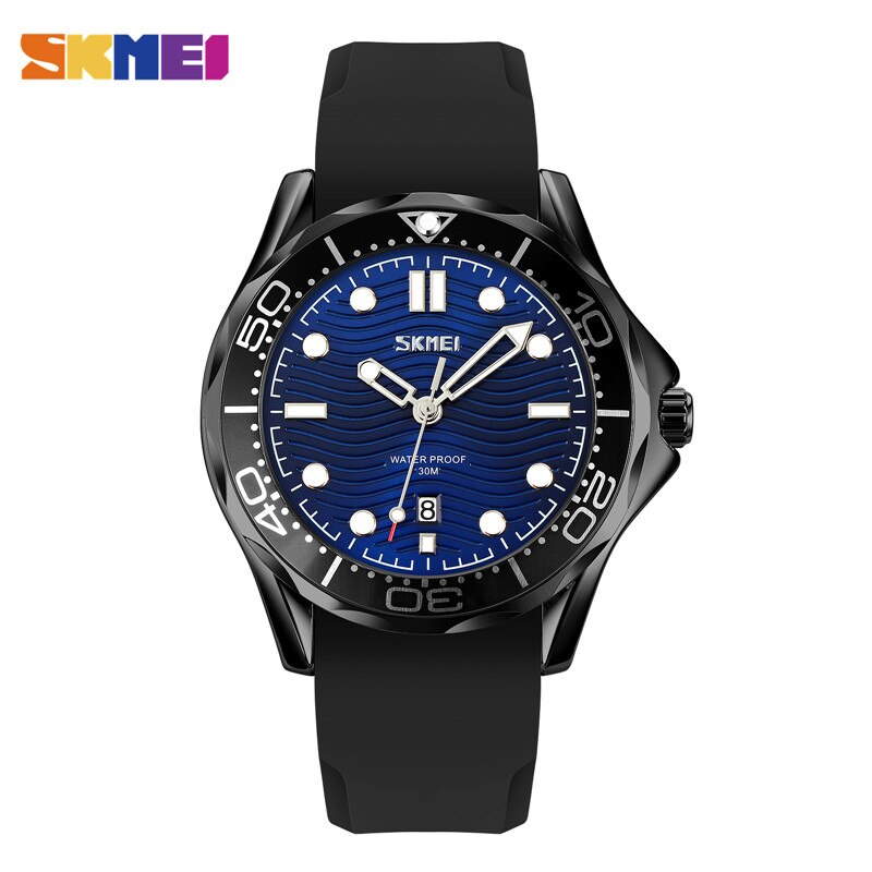 SKMEI-reloj de pulsera con movimiento de cuarzo japonés para hombre, cronógrafo tridimensional con textura, esfera con fecha y hora, 9276: color 4
