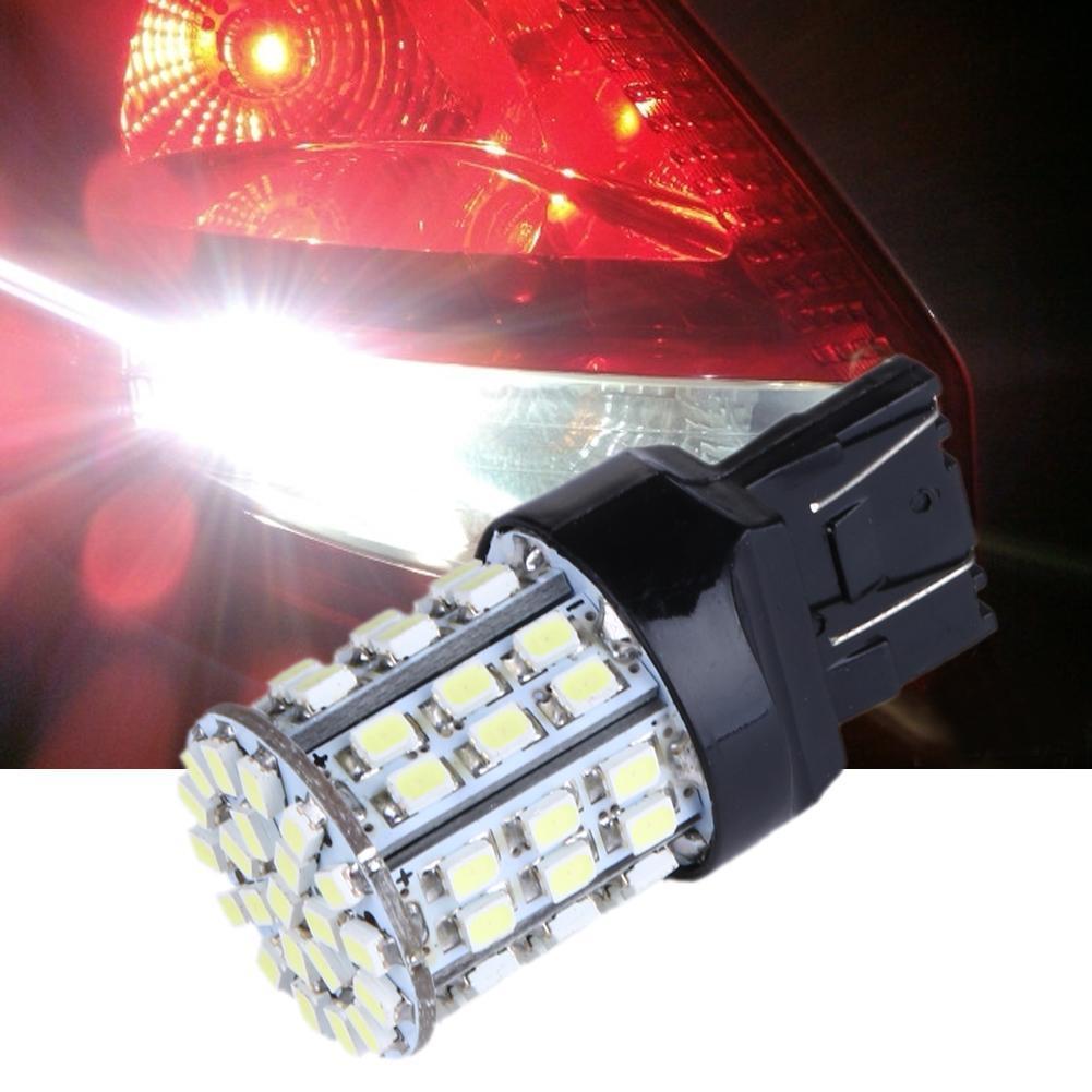 2 stücke T20 W21W 7443 7440 LED 64-SMD 1206 Schwanz halt Bremslicht Birne Lampe Weiß Signal Licht Autos teile Werkzeug