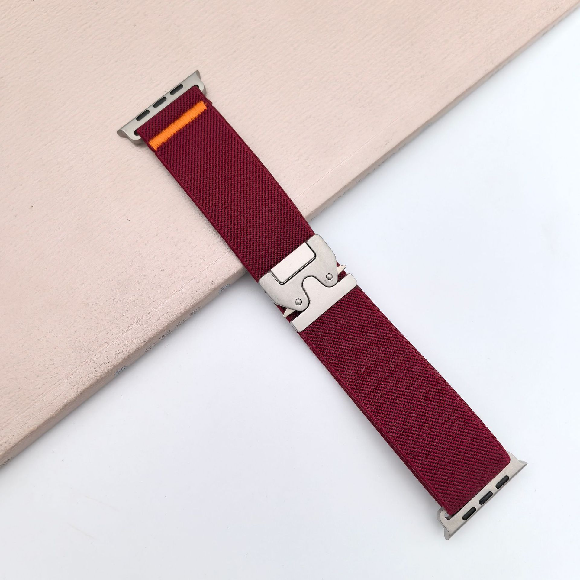 Nylon Strap for Apple Watch Ultra 2 Band 49mm 10 9 8 7 45mm 41mm 44mm 46mm 42mm Braided Elastic Bracelet for IWatch Series 6 SE: S / Coal Black