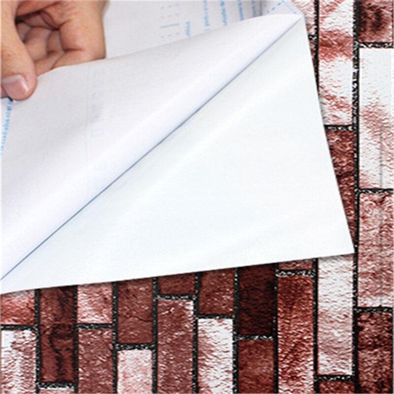 self-adhesive wallpaperRetro brick pattern waterproof scrubable antiquerestaurant hotel background wall dormitory wall sticker