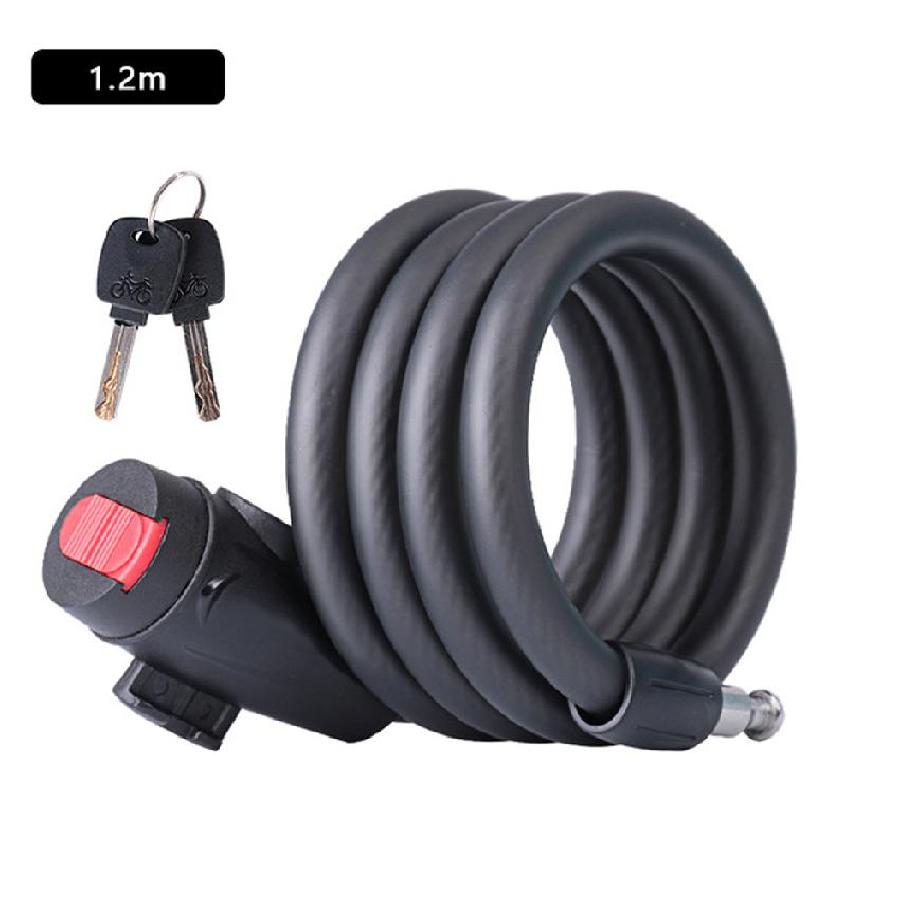 Bike 1.2m Chains Blocks and anti-theft Cord Cable Lock Tough Security Coded Steel Wiring Bicycle Lock 5 Digit Code Combination