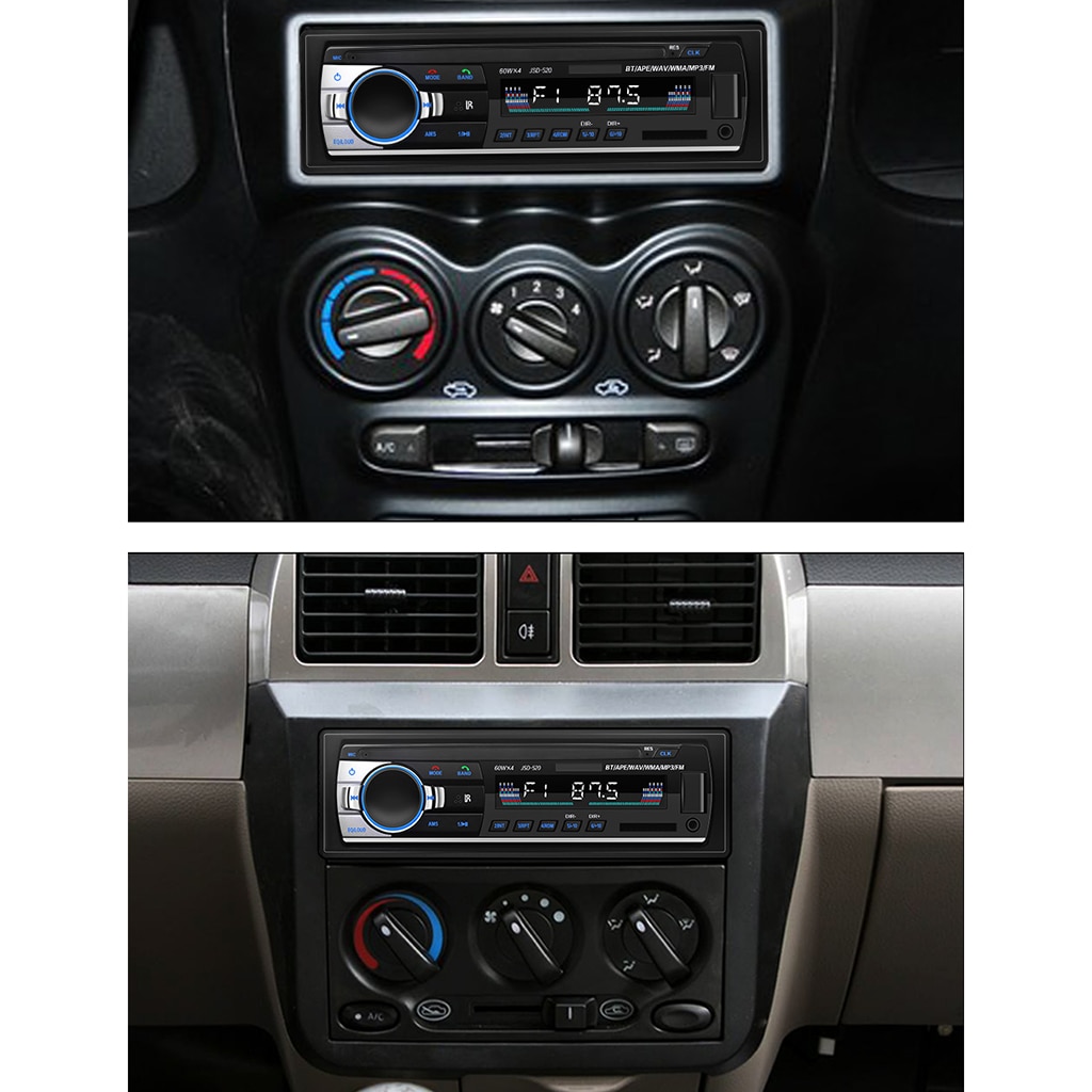 Car Stereo Receiver, Radio Car Receiver With MP3 Player WMA FM Remote Control, USB Port, Hands Free Stereo 4 X 60W