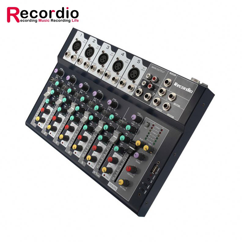 GAX-UF7/F7 Usb Digitale Microfoon Sound Mixer Console Professionele Karaoke Audio Mixer Versterker Met Blueteeth