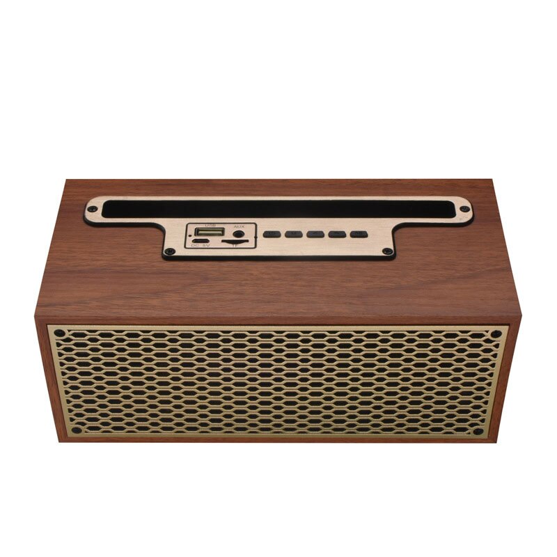 Houten Multimedia Bluetooth Speaker Telefoon Stander Klassieke Retro Stijl Draadloze Speaker XM-5H