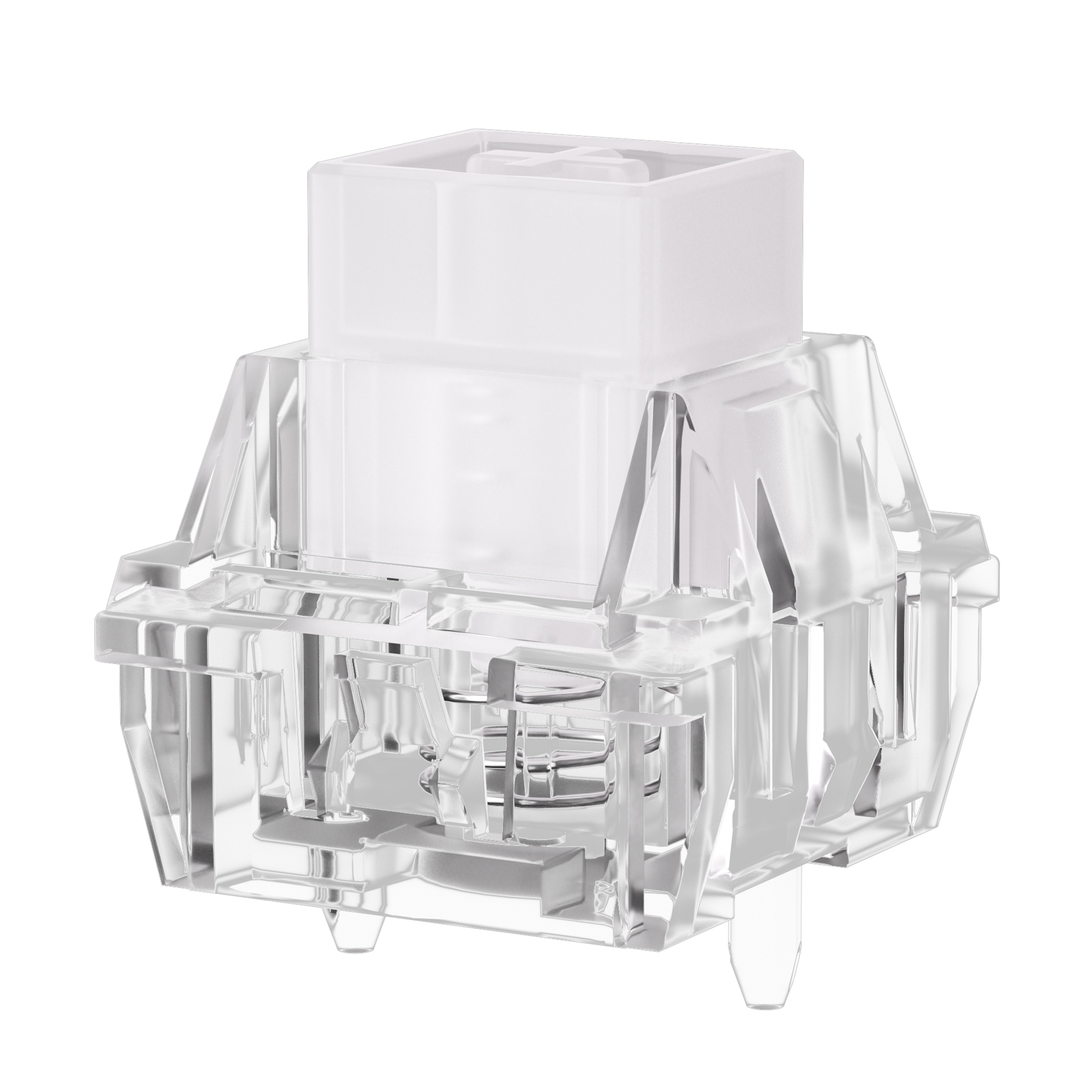 DUROCK ROCK HE Magnetic Switches Ultra High Precision 0.005mm RT Stability 48g RGB Hall Effect Switches for HE Magnetic Keyboard: WHITE / Brown Switch