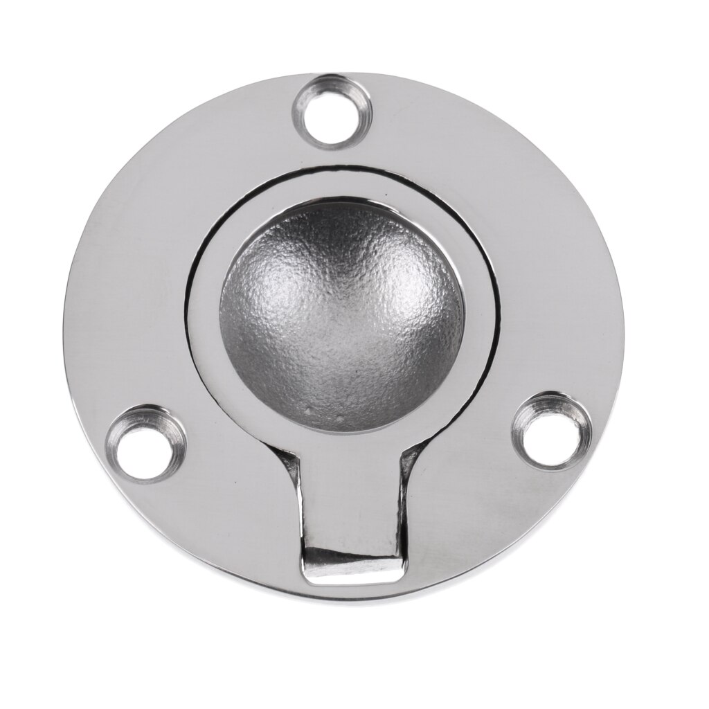 Boat Marine Stainless Round Flush Fitting Lift Ring Hatch w/ Pull Handle