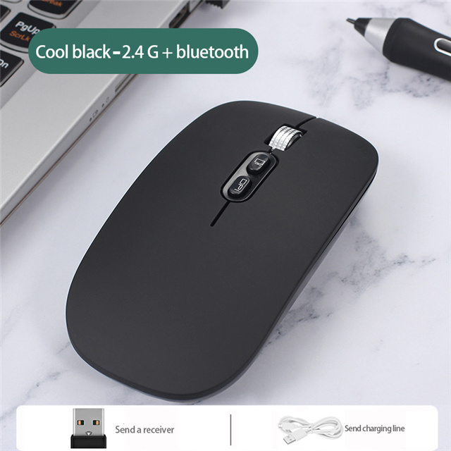 C-tyypin langaton hiiri tietokoneen bluetooth-hiiri hiljainen pc-hiiri ladattava ergonominen hiiri 2.4g usb-optinen hiiri kannettavaan tietokoneeseen: Sininen