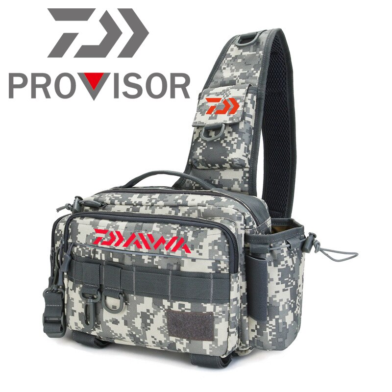 Daiwa Multifunctional Fishing Tackle Bags Single Shoulder Crossbody Bag Waist Pack Fish Lures Gear Utility Storage Fishing Bag: 804