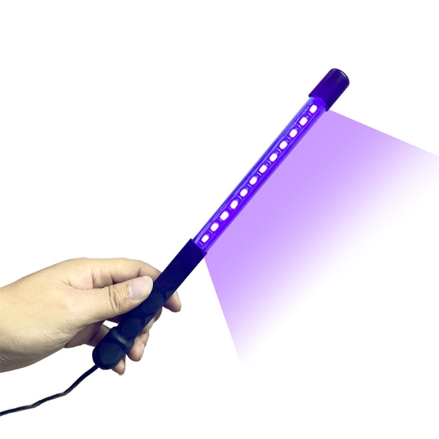 Portable Single Tube Handheld UVA Ultraviolet Lamp Plant Growth Lamp (USB)-Black
