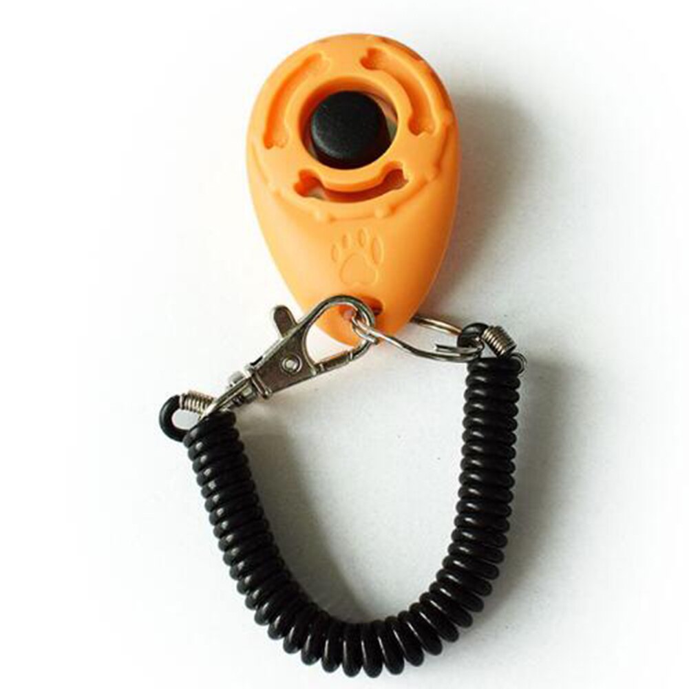 1 Pcs Pet Dog Training Clicker Plastic Dogs Click Trainer Aid Tool Pet Toy Adjustable Wrist Strap Sound Key Chain Pet Supplies: YELLOW