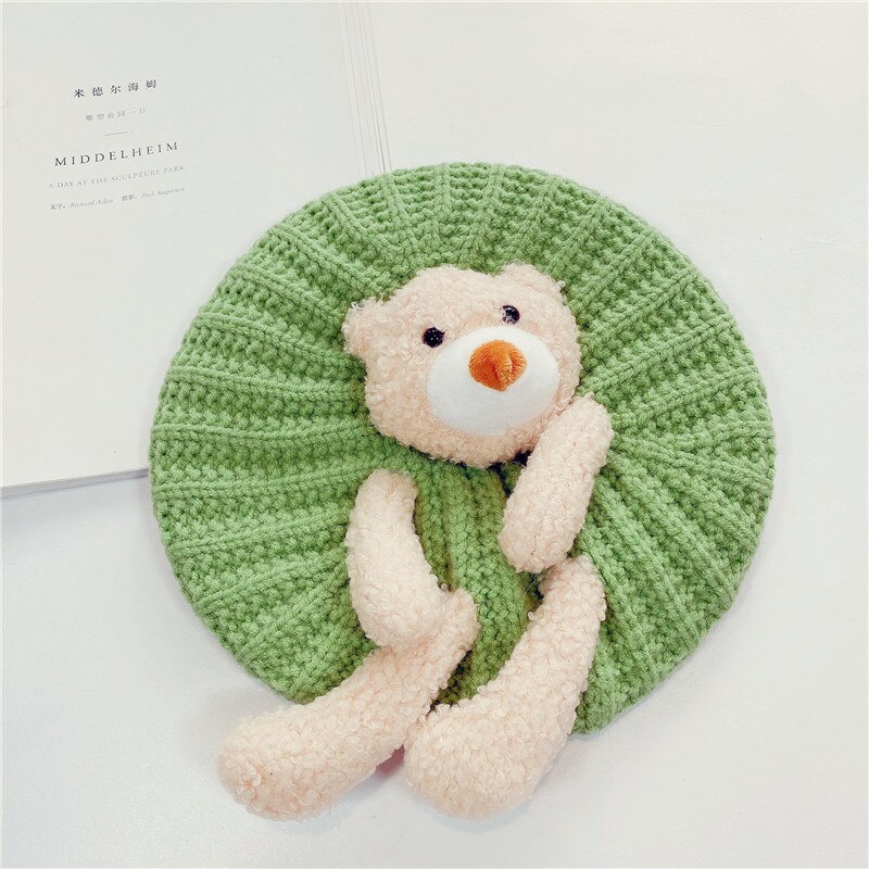 Bonnet D'hiver Pour Bébé Avec Nœud Pour Fille, Bonnet Violet Pour Enfant, Bonnet Tricoté Avec Cache-oreilles De 0 À 1 An à Prix