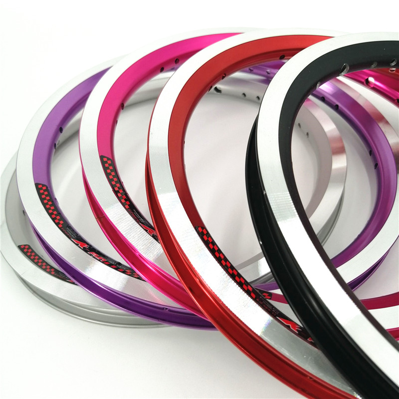 Litepro K-Fun 14 Inch Folding Bike Rims 14x1.5/1.75 Aluminum Alloy Double Wall Rim 20H Bya412 Bt410 Folding Bicycle Rims