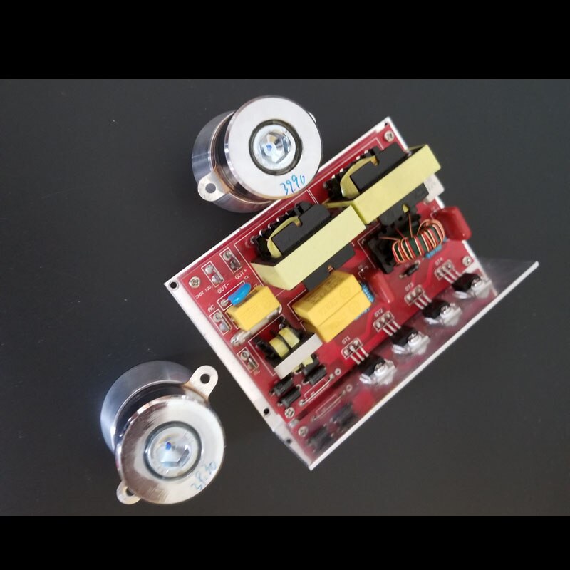 ultrasonic transducer driver 28k 100W 220V PCB generator included ultrasonic transducers 28k60w 2pieces for ultrasonic cleaner