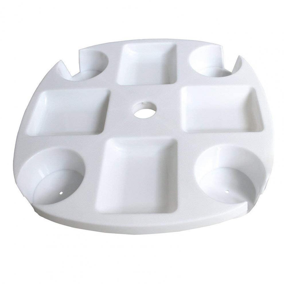 Stevig Voor Outdoor Wit Hoge Stabiliteit Paraplu Tafel Lade Multifunctionele Met Beugel Zwembad Tafel Lade Voor Outdoor: Default Title