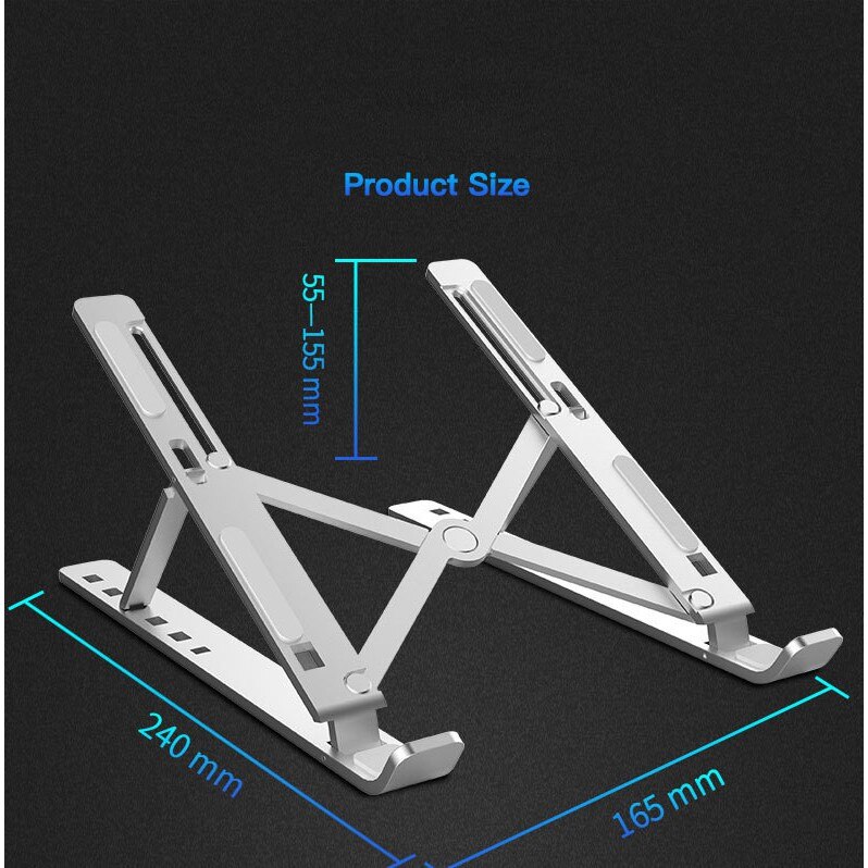 Suporte de notebook dobrável, ajustável, portátil, para laptops e tablets, suporte para computador para macbook air pro ipad