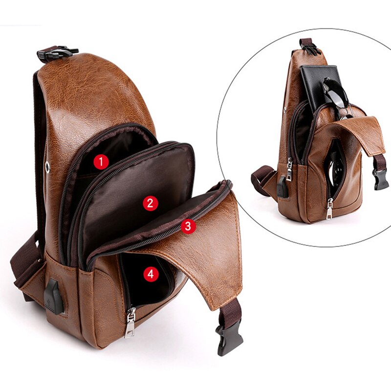 Multifunction Crossbody Bag for Anti-theft Shoulder Messenger Bags Unisex Waterproof Short Trip Shoulder Bag Pack