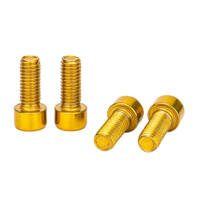 4x Pyörän Juomapullotelineen Ruuvit 5x12mm Ruostumaton Teräs Maastopyörään: Valkoinen