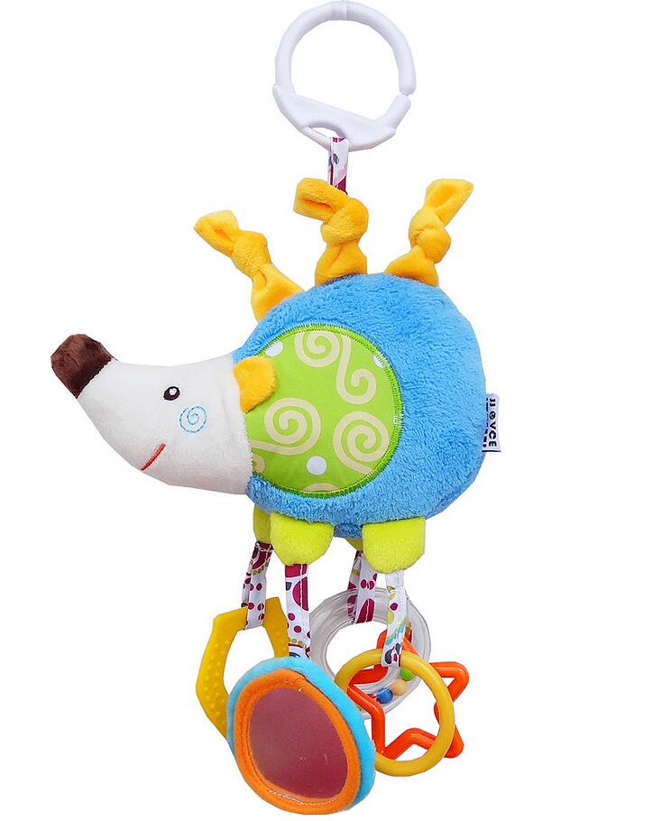 Baby Boy Girl Cute Cotton Rattles Infant Animal owl bear monkey Hand Bell Kids Plush Toy Development 40%off: E