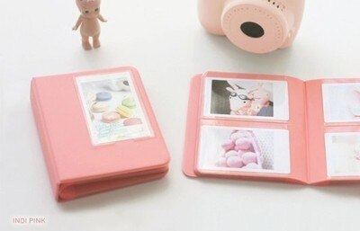 64 zakken Mini Instant Polaroid Fotoalbum Foto Case voor Fujifilm Instax Mini Film instax mini Polaroid album: pink