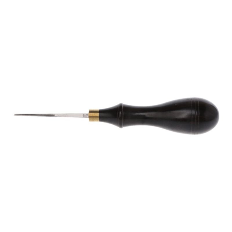 Borde de cuero Creaser hoja de acero ébano Blackwood ranura poco profunda Craft Mark Tool