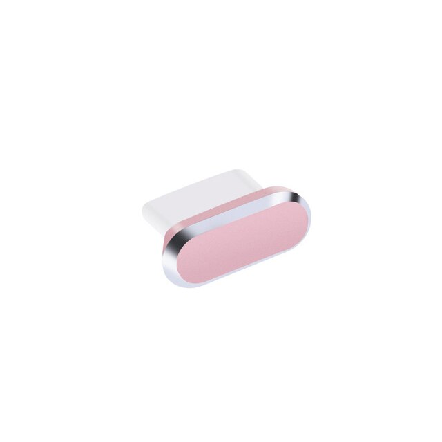 Tipo-c poeira plug liga de alumínio tipo c porta jack celular USB-C carregamento stopple para xiaomi 6 mi5 mi6 huawei p9 p10 poeira plug: Rose Gold