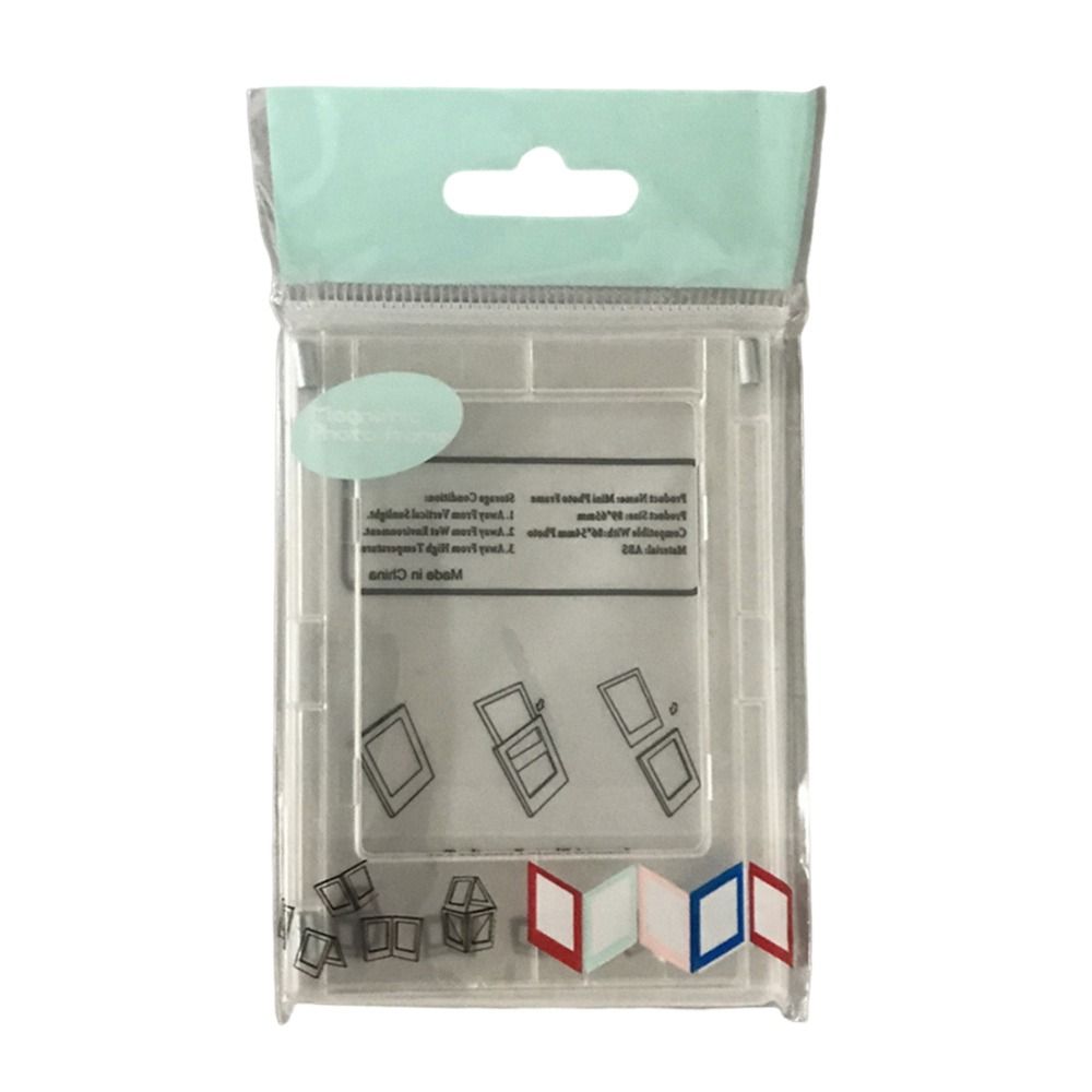 3-Zoll-Fotorahmen Magnet Polaroid Foto rahmen Mini Acryl Magnet Bilderrahmen transparente Acryl Karte Displayst änder: Weiß