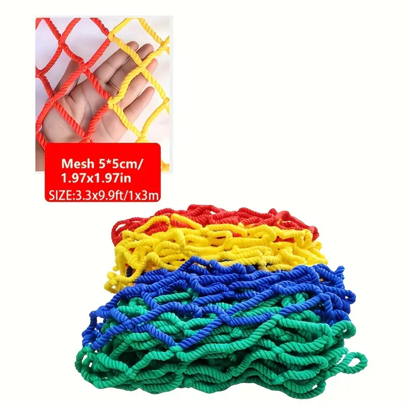 1pc Rope Net Kids Safety Netting Stair Balcony Railing Child Safety Net, Playground Netting Patio Fence Protection Net: Red