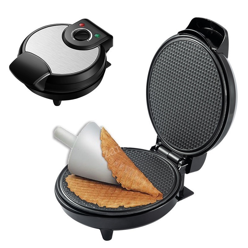 Elektrisk sprød æggebollemaskine omelet sandwich jern crepe bagepande vaffel pandekageovn gør-det-selv isvaffelmaskine
