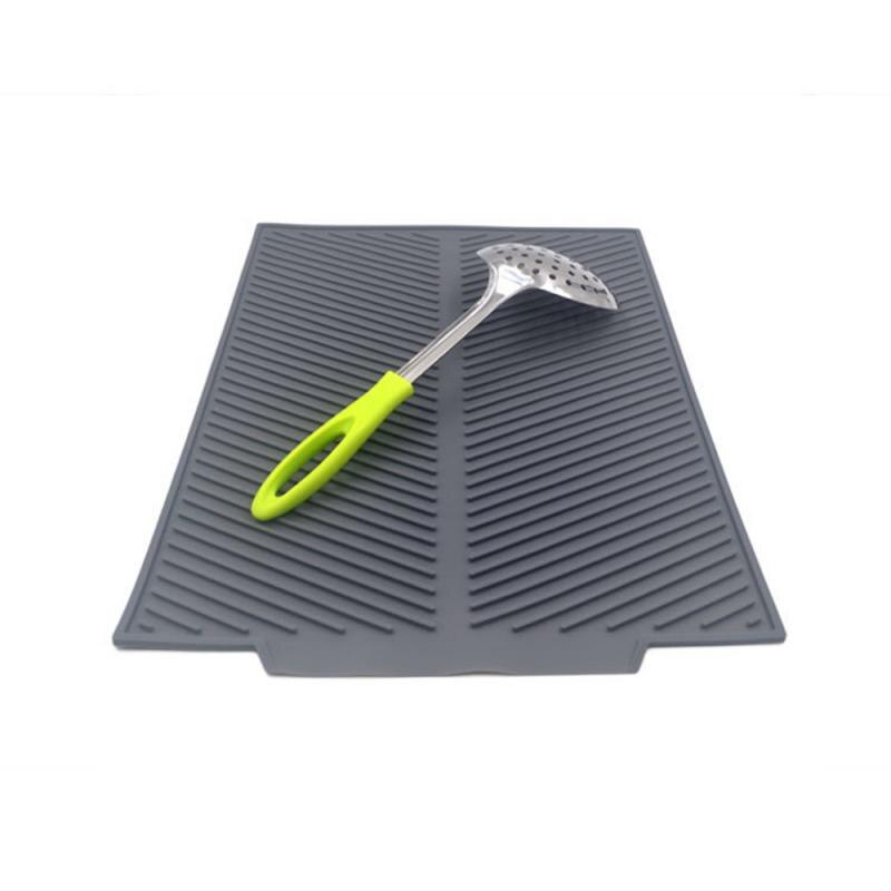 Esteira de secagem de silicone antiderrapante resistente ao calor escorredor de prato de mesa durável bandeja de mesa prato esteira de secagem de cozinha dobrável esteira de drenagem de prato