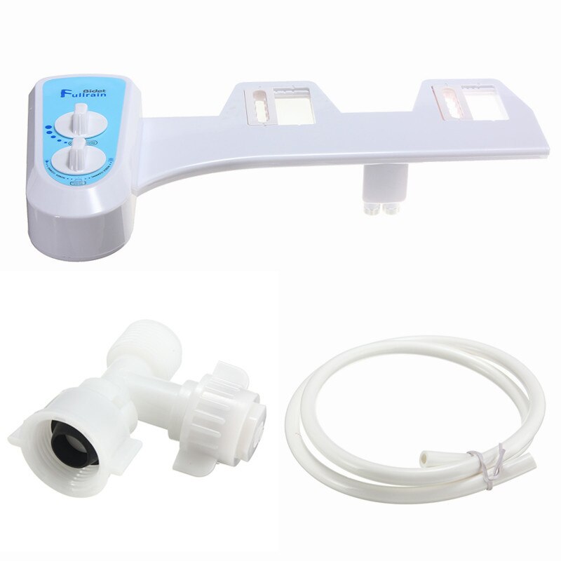 Cold/Heated Water Toilet Seat Bidet Sprayer Bidet Attachment Fresh Water Spray Non-electric Mechanical Shower Nozzle save paper: T8120 Two Nozzle US