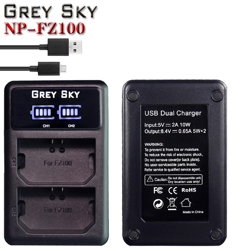 Np  fz100 np-fz100 2280 mah  fz 100 batterier til sony np  fz100 batteri til sony  a9, a7r iii , a7 iii dslr kamera: 1 oplader