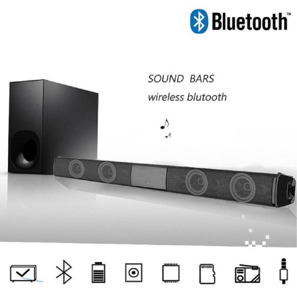 20 W Thuis TV Speaker Draadloze Bluetooth Speaker Soundbar Soundbar Sound Systeem Bass Stereo Muziekspeler Boom Box met FM Radio