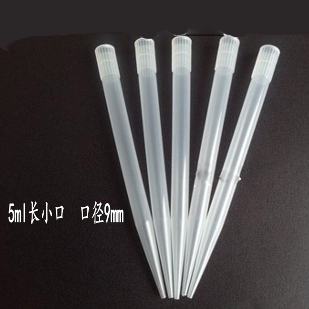 300 stks/partij 5ml wegwerp plastic pipet tips voor Verstelbare Micropipet Pipet ID 9mm