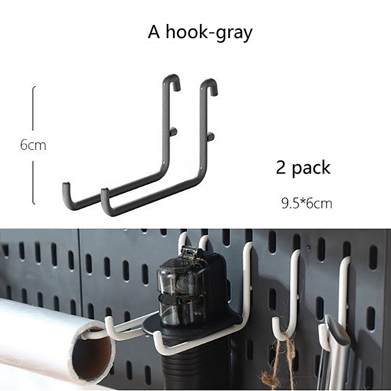 Accesorios de pared para tablero perforado, organizador de pared, pantalla de montaje, Kit de tablero perforado artesanal, Panel de almacenamiento de herramientas, estante para baño y cocina: YELLOW