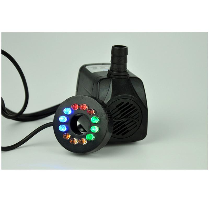 10/16/25W Powerful Submersible Water Pump with LED Light Adjustable Water Flow for Fountains Ponds Aquarium Fish Tank EU Plug