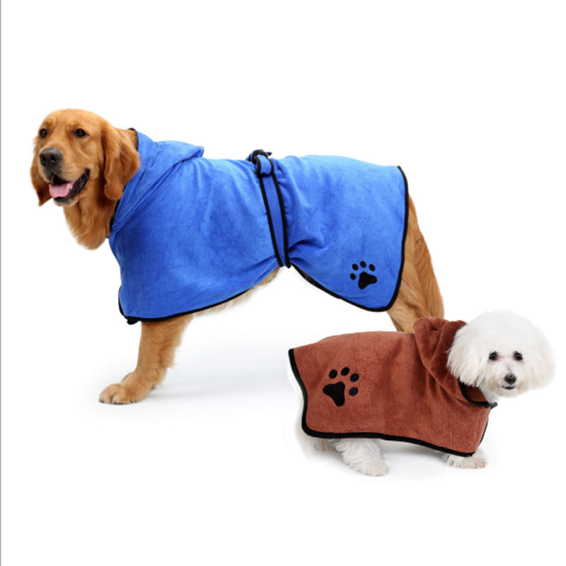 Soft Super Dog Bathrobe Pet Dog Towel for Small Medium Large Dogs Microfiber Pet Dog Cat Bath Drying Towel