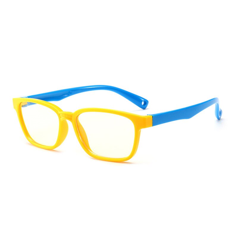iboode Kids Spectacles Goggles TR90 Glasses Frame Eyewear Kids UV400 Protection Anti Bue-ray Eyeglasses For Children Boys Girls: Yellow