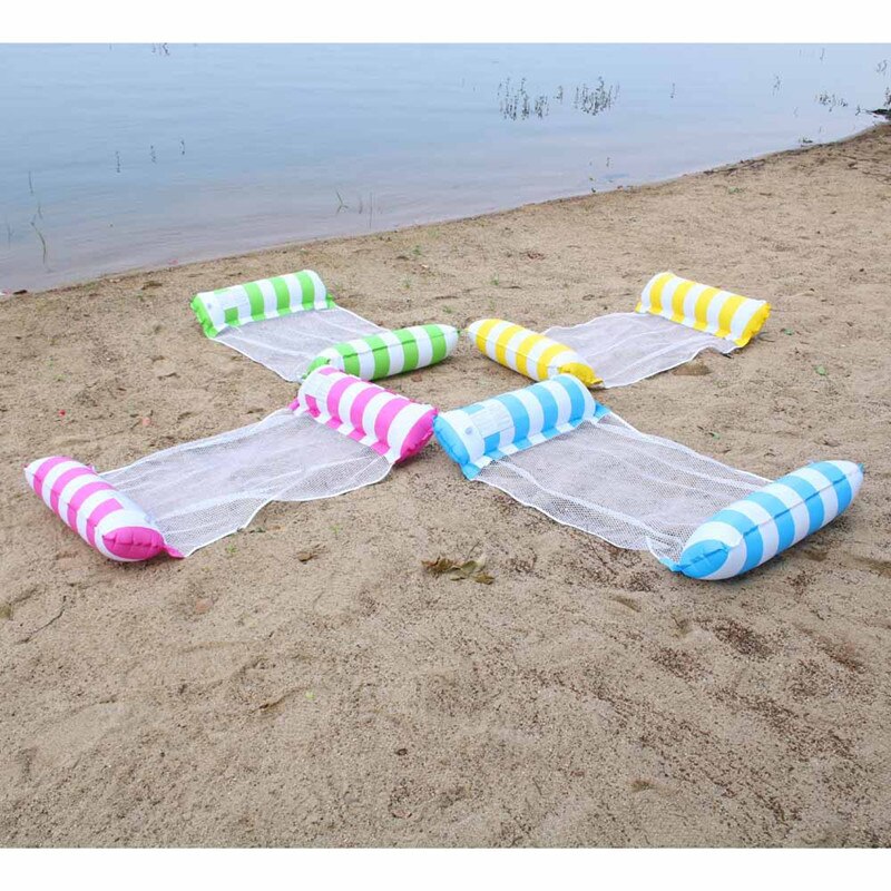 Summer Inflatable Floating Row Chair Pool Float Mattresses Beach Foldable Swimming Pool Fruit Chair Hammock Water Sport Mattress