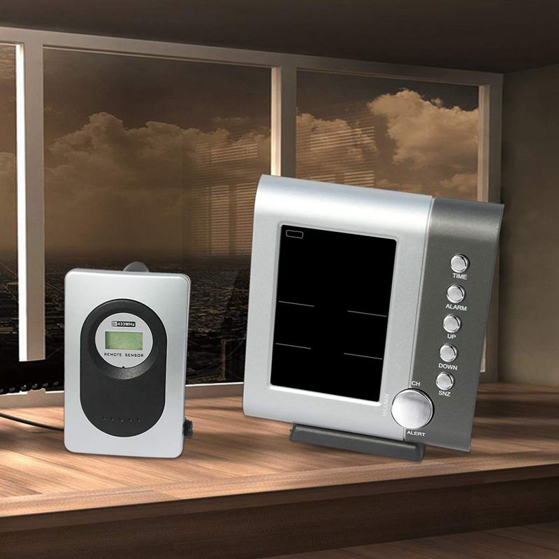 Indoor Outdoor Kleur Weerstation Digitale Kleur Station Met Sensor Home Wekker Met Temperatuur Waarschuwingen Chargin